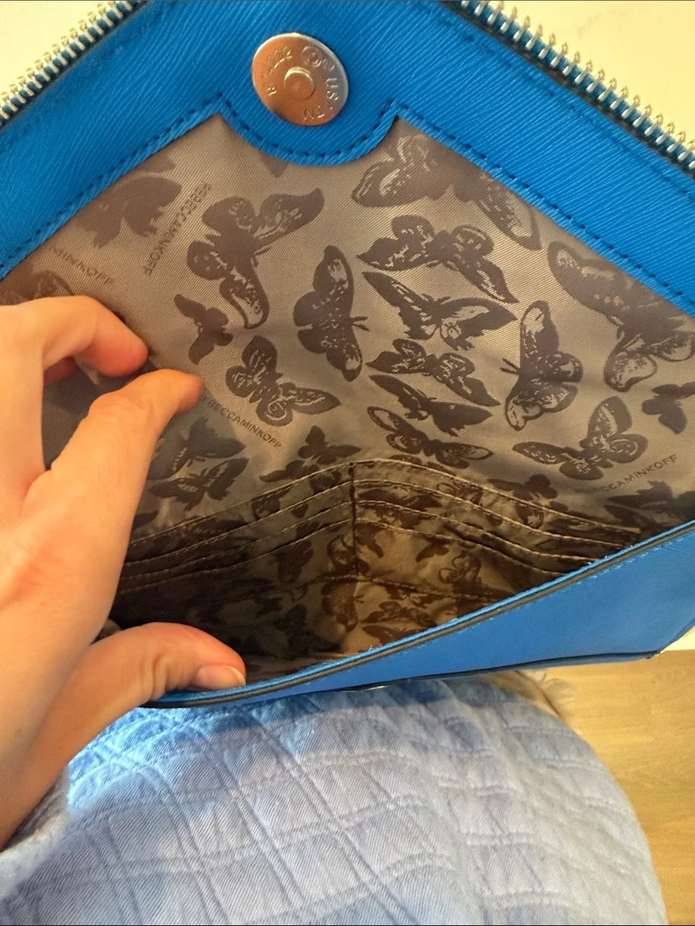 Rebecca Minkoff Blue Envelope Clutch Bag - Women